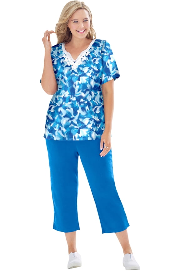 Plus Size Petite 2-Piece Velour Hoodie Set