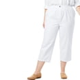 thumbnail image 1 of Woman Within Plus Size Petite 7-Day Elastic-Waist Pull-On Cotton Denim Capri Jeans, 1 of 6