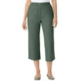 thumbnail image 1 of Woman Within Plus Size Petite 7-Day Elastic-Waist Pull-On Cotton Denim Capri Jeans, 1 of 5