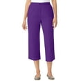 thumbnail image 1 of Woman Within Plus Size Petite 7-Day Elastic-Waist Pull-On Cotton Denim Capri Jeans, 1 of 5