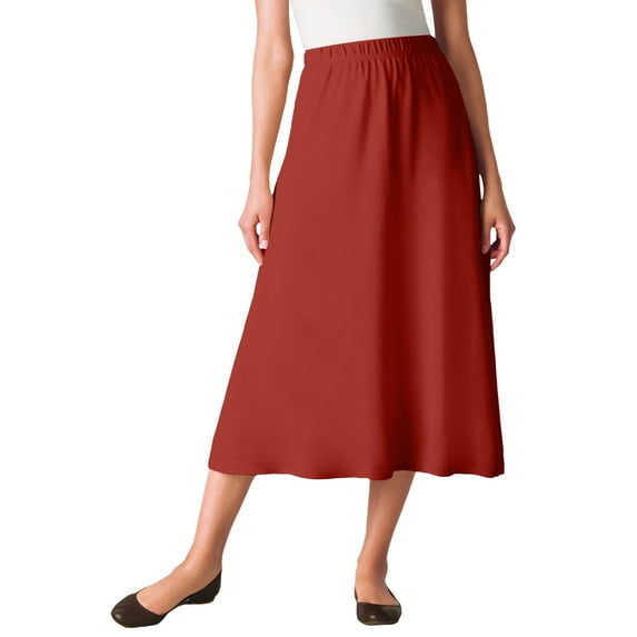 Woman Within Plus Size Petite 7-Day Knit A-Line Skirt