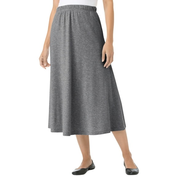 Woman Within Plus Size Petite 7-Day Knit A-Line Skirt