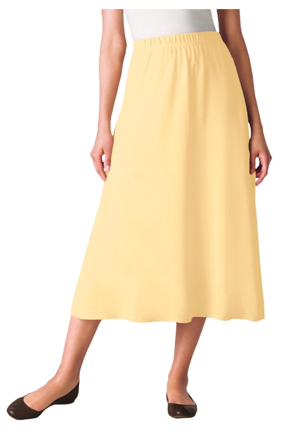 Plus Size Petite 7-Day Knit A-Line Skirt