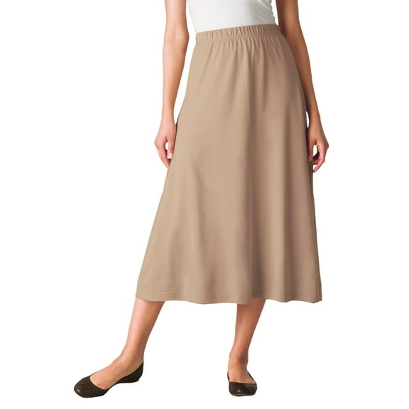 Woman Within Plus Size Petite 7-Day Knit A-Line Skirt