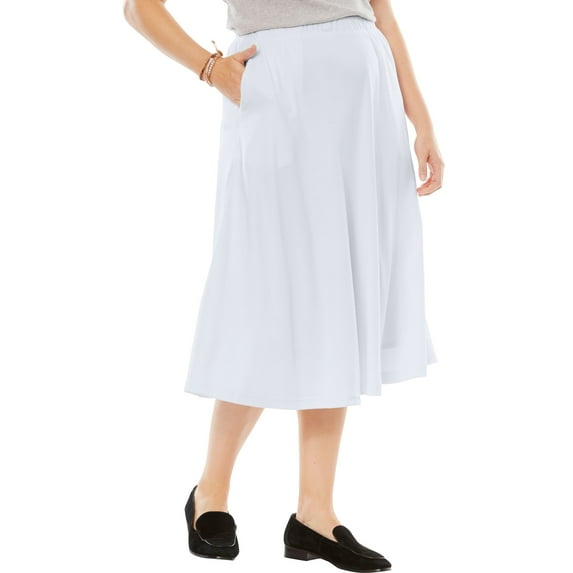 Woman Within Plus Size Petite 7-Day Knit A-Line Skirt