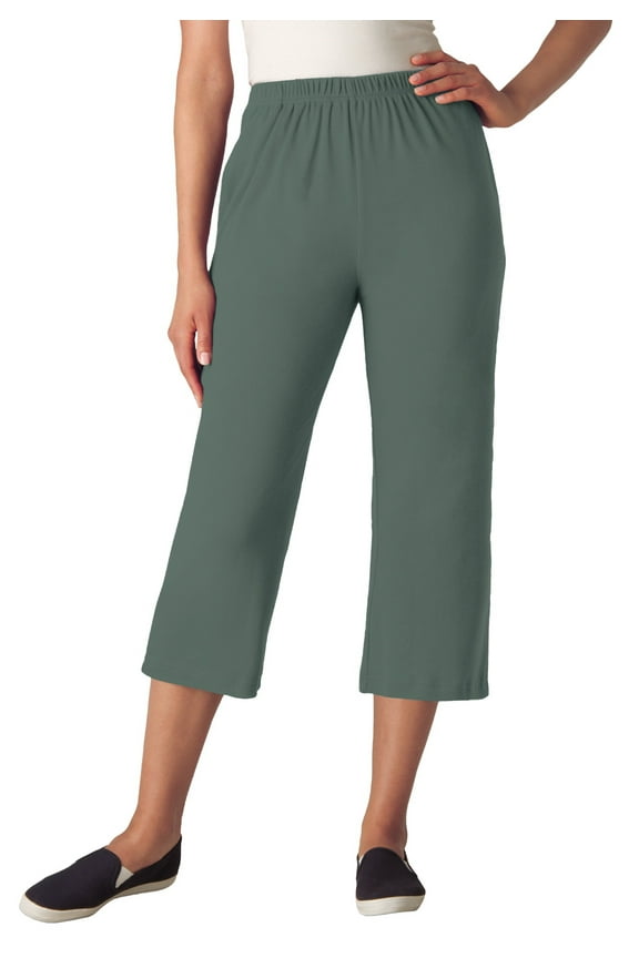 Plus Size Petite 7-Day Knit Capri