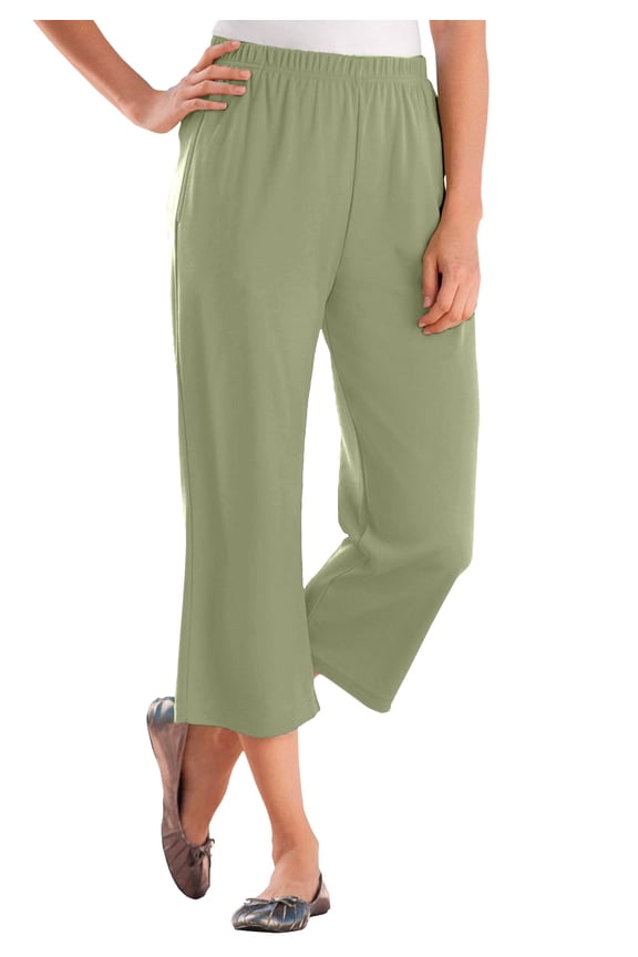 Plus Size Petite 7-Day Knit Capri