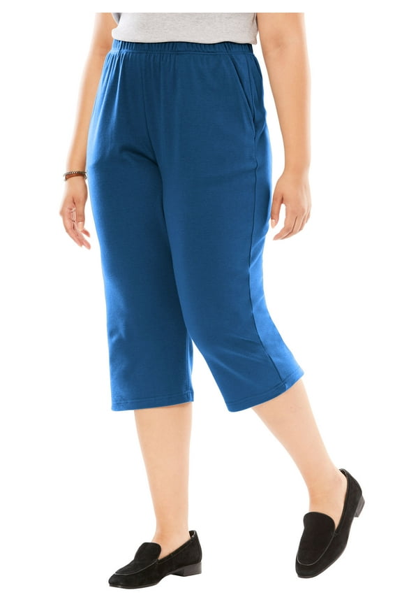 Plus Size Petite 7-Day Knit Capri