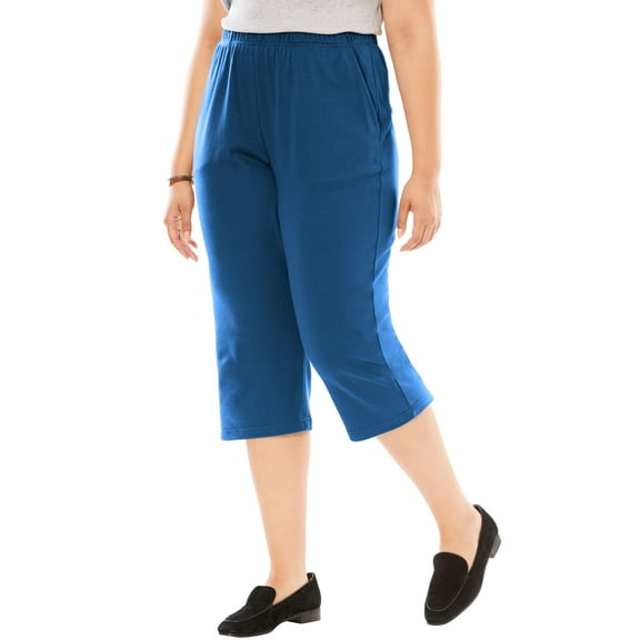 Woman Within Plus Size Petite 7-Day Knit Capri