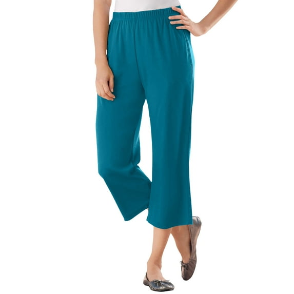 Woman Within Plus Size 7-Day Knit Capri