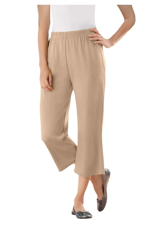 Plus Size Petite 7-Day Knit Capri