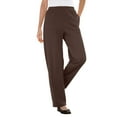 thumbnail image 1 of Woman Within Plus Size Petite 7-Day Knit Ribbed Straight-Leg Pull-On Pants, 1 of 6