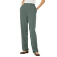 thumbnail image 1 of Woman Within Plus Size Petite 7-Day Knit Straight-Leg Pull-On Pants, 1 of 5