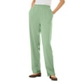 thumbnail image 1 of Woman Within Plus Size Petite 7-Day Knit Straight-Leg Pull-On Pants, 1 of 5