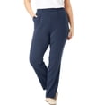 thumbnail image 1 of Woman Within Plus Size Petite 7-Day Straight-Leg Elastic-Waist Stretchy Knit Pant, 1 of 6
