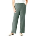 thumbnail image 1 of Woman Within Plus Size 7-Day Knit Wide-Leg Pull-On Pants, 1 of 5