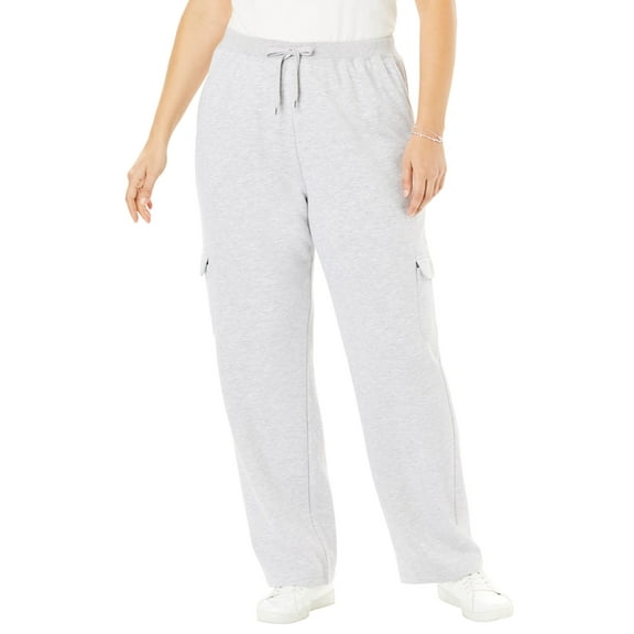 Woman Within Plus Size Better Fleece Cargo Sweatpant (Petite & Tall Available)