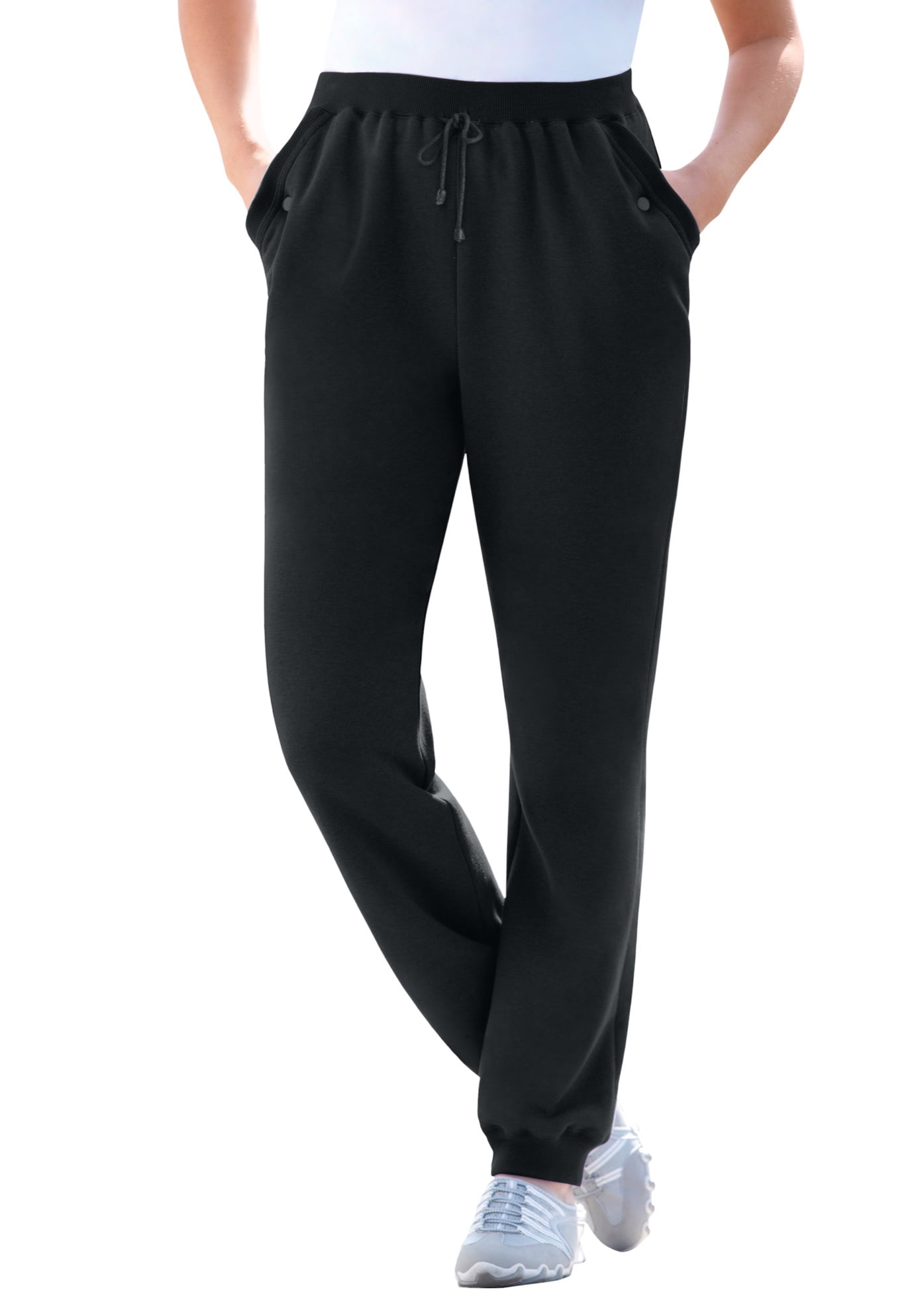 Plus Size Petite Better-Fleece Pull-On Jogger Sweatpants