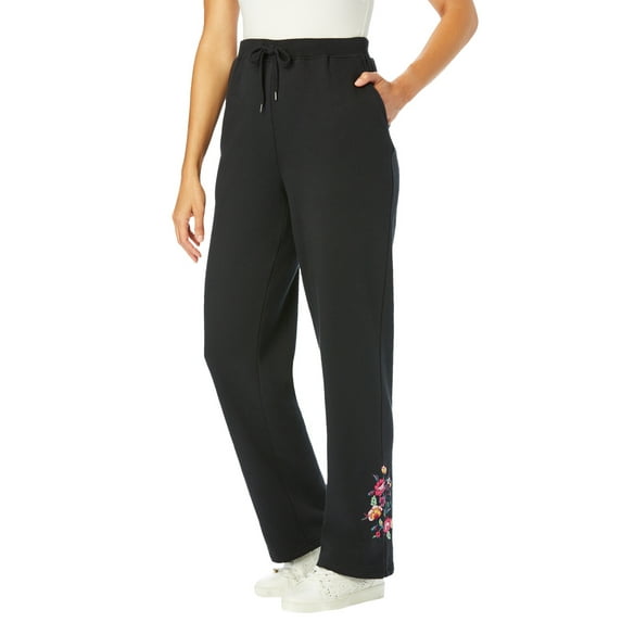 Woman Within Plus Size Petite Better-Fleece Pull-On Drawstring Sweatpants