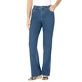 thumbnail image 1 of Woman Within Plus Size Petite Stretch Denim Five-Pocket Bootcut Jeans, 1 of 4