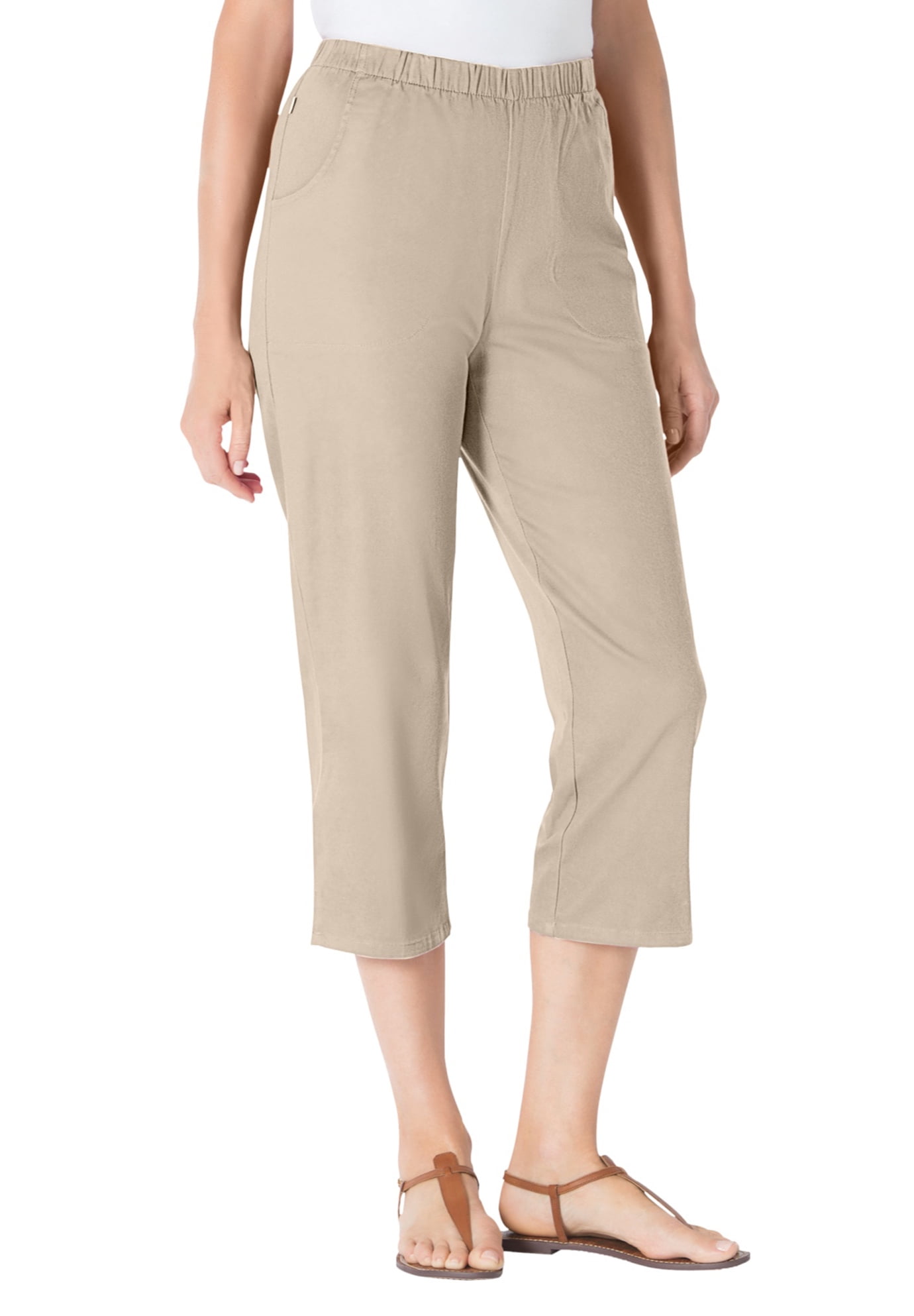 Woman Within Women's Plus Size Petite Capri Fineline Jean Jean