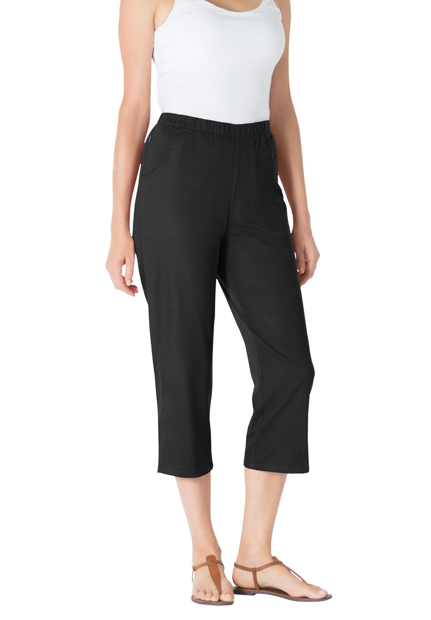 Woman Within Women's Plus Size Petite Capri Fineline Jean Jean