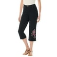 thumbnail image 1 of Woman Within Plus Size Petite Stretch Denim Five-Pocket Capri Jeans, 1 of 6