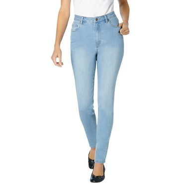 Woman Within Plus Size Petite Comfort Curve Slim-Leg Denim Jean
