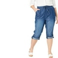 thumbnail image 1 of Woman Within Plus Size Petite Convertible Length Cargo Capri/Bermuda, 1 of 6