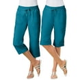 thumbnail image 1 of Woman Within Plus Size Petite Convertible Length Cargo Capri/Bermuda, 1 of 6