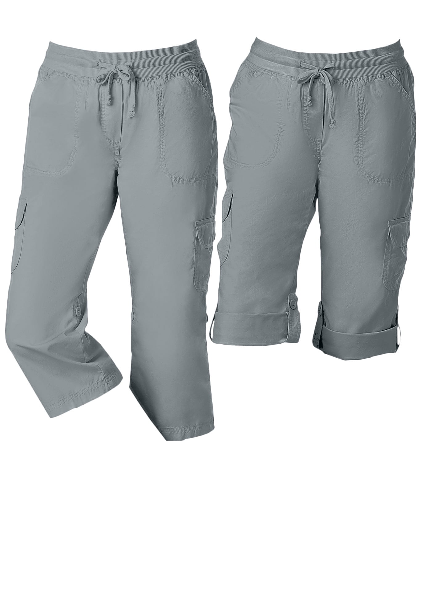 Woman Within Plus Size Petite Convertible Length Cargo Capri