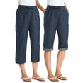 thumbnail image 1 of Woman Within Plus Size Petite Convertible Length Cargo Capri/Bermuda, 1 of 6
