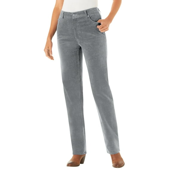 Woman Within Plus Size Petite Corduroy Straight Leg Jeans