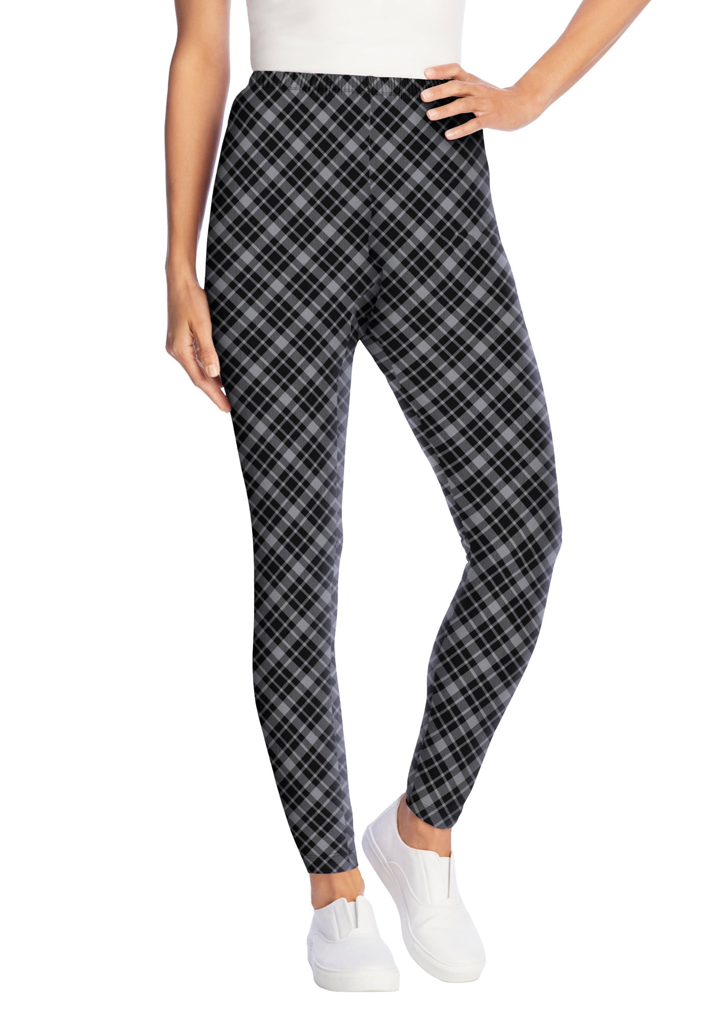 White Mark Women's Pack of Plus Size Casual Leggings