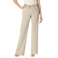 thumbnail image 1 of Woman Within Plus Size Petite Wide-Leg Drawstring Denim Pants, 1 of 5