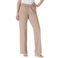 thumbnail image 1 of Woman Within Plus Size Petite Wide-Leg Drawstring Denim Pants, 1 of 6