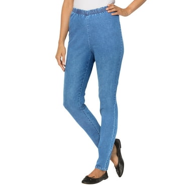 Roamans Women's Plus Size Petite Skinny-Leg Comfort Stretch Jean ...