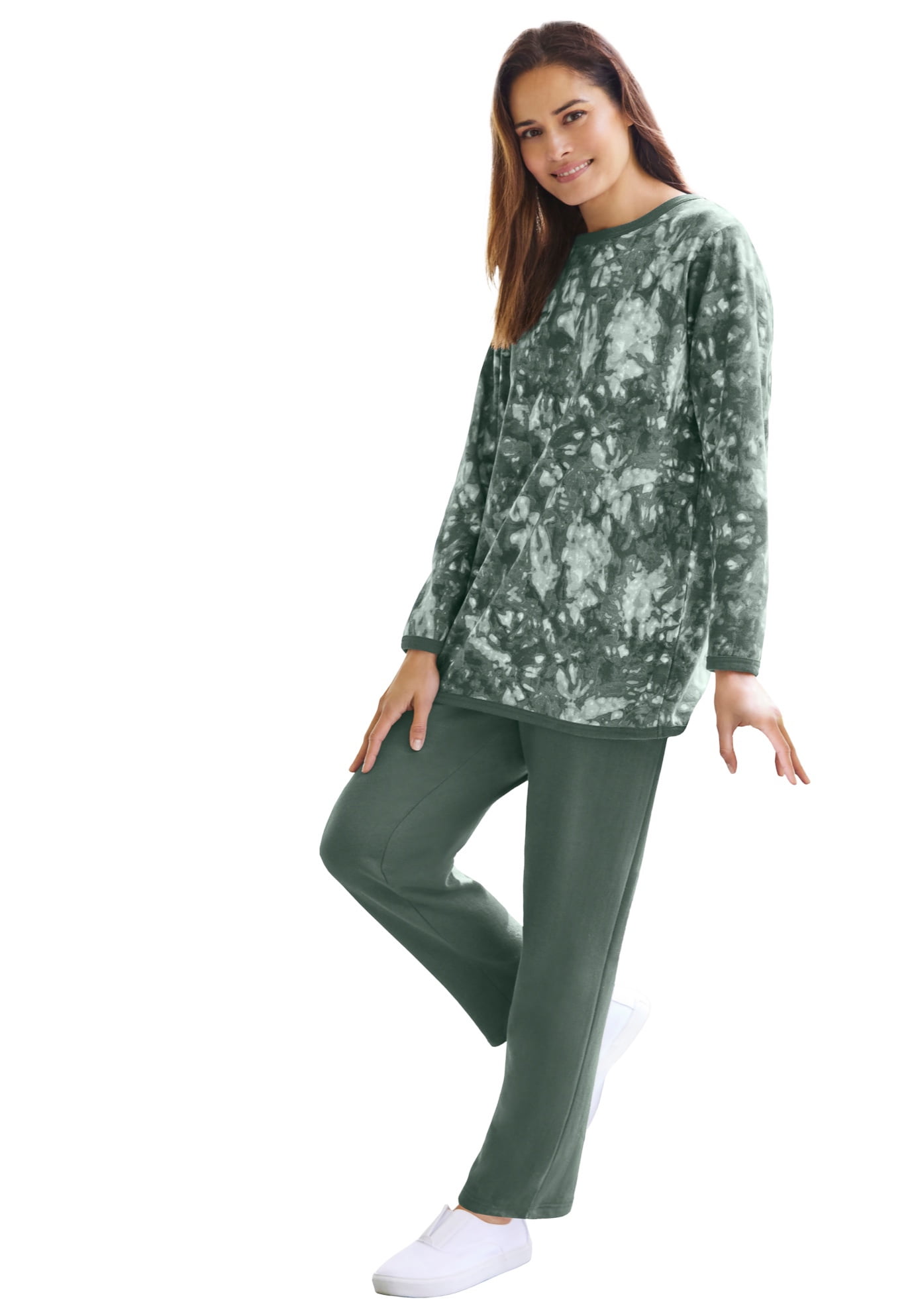 Woman within fleece sweatshirt sale
