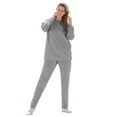 thumbnail image 1 of Woman Within Plus Size Petite Fleece Sweatshirt Set, 1 of 4