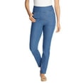 thumbnail image 1 of Woman Within Plus Size Petite  Slim-Leg Pull-On Gap-Free Stretch-Denim Jeans, 1 of 6