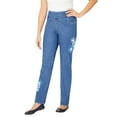 thumbnail image 1 of Woman Within Women's Plus Size Petite Flex-Fit Pull-On Straight-Leg Denim Jean, 1 of 6