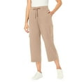 thumbnail image 1 of Woman Within Plus Size Petite Knit Cargo Capri, 1 of 5