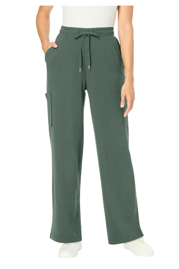Plus Size Petite Knit Pull-On Drawstring Cargo Pants