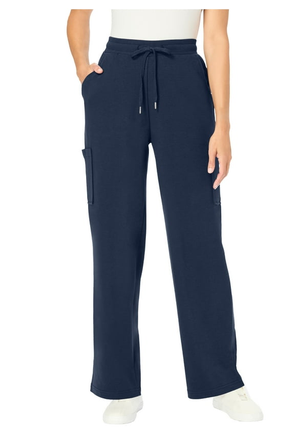 Plus Size Petite Knit Pull-On Drawstring Cargo Pants