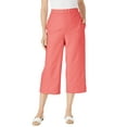 thumbnail image 1 of Woman Within Plus Size Linen Capri (Petite Available), 1 of 5
