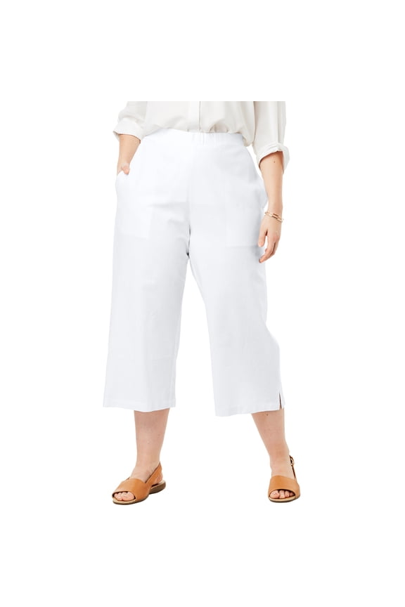 Plus Size Linen Capri (Petite Available)