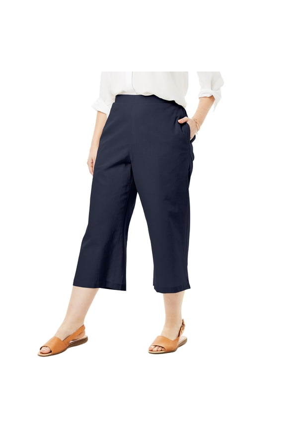 Plus Size Linen Capri (Petite Available)