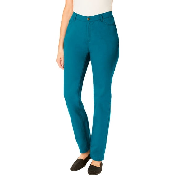 Woman Within Plus Size Petite Perfect Cotton Back Elastic Denim Jean