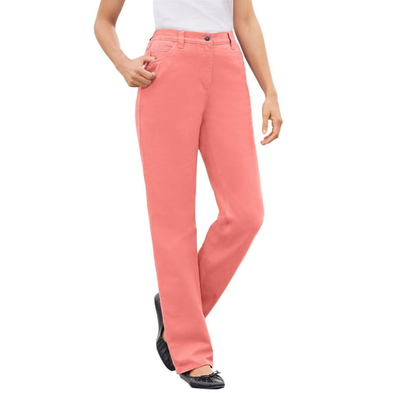 Woman Within Women's Plus Size Petite Perfect Cotton Back Elastic Denim Jean