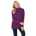 thumbnail image 1 of Woman Within Plus Size Perfect Long-Sleeve Mockneck Tee (Petite Available), 1 of 6